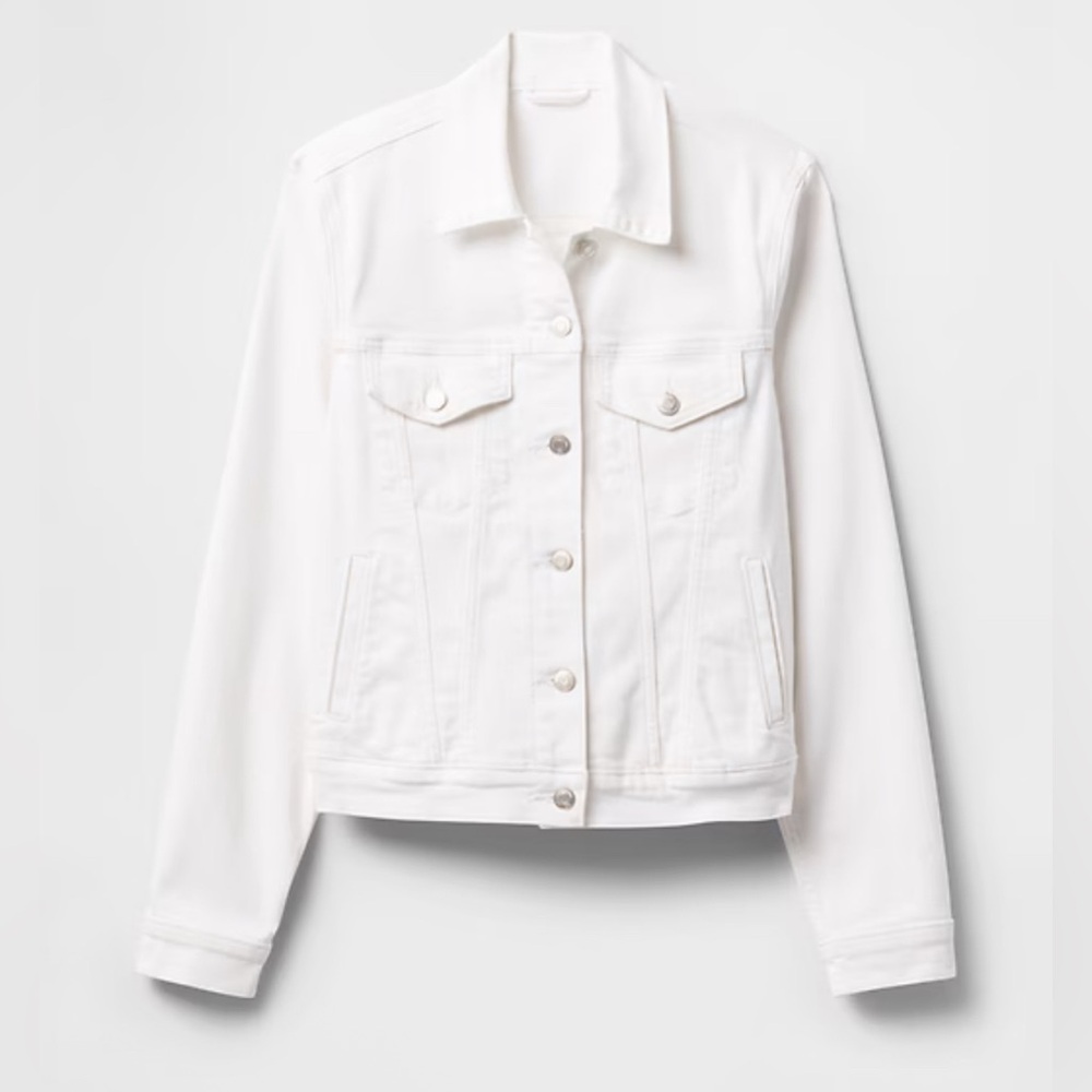 GAP Icon Denim Jacket Optic White XS NWT